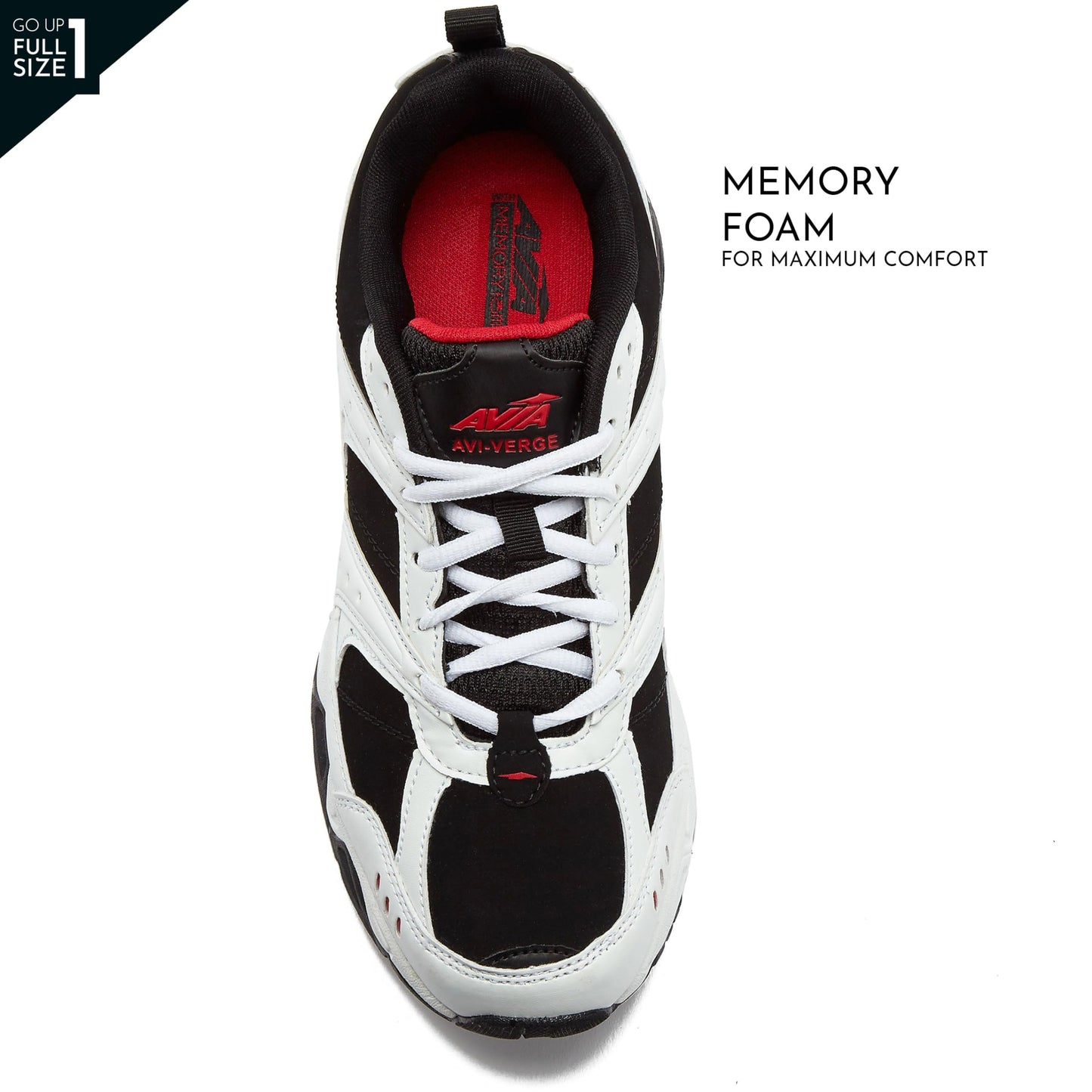 Avia Avi-Verge Mens Sneakers - Cross Trainer Mens Tennis Shoes, Pickleball or Walking Shoes for Men, Medium or Extra Wide Width Court Shoes Size 7 to 16